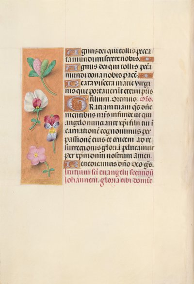 Hodiny královny Isabely Katolické, královny Španělska: Fol. 92v, c. 1500. od Master of the First Prayerbook of Maximillian