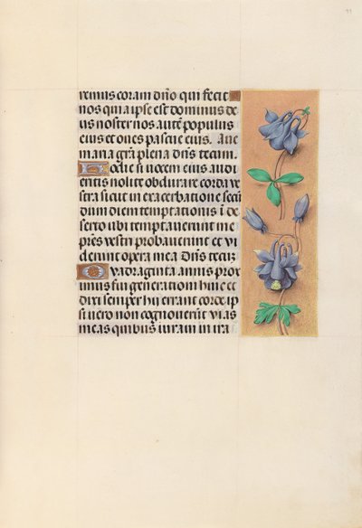 Hodiny královny Isabely Katolické, královny Španělska: Fol. 99r, c. 1500. od Master of the First Prayerbook of Maximillian