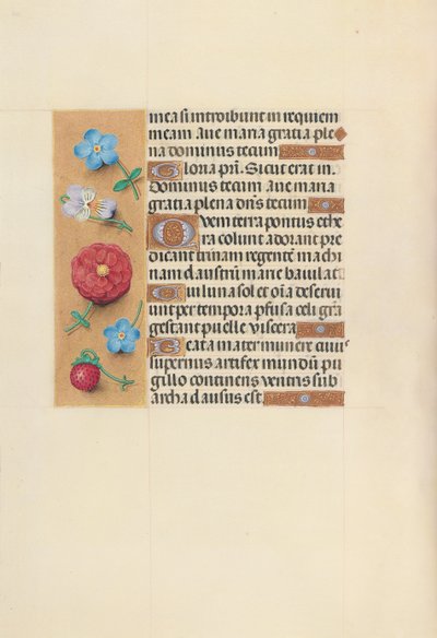 Hodiny královny Isabely Katolické, královny Španělska: Fol. 99 V, c. 1500. od Master of the First Prayerbook of Maximillian