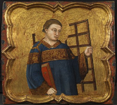 St. Lawrence, c.1335 (tempera a plátkové zlato na panelu) od Master of the Fogg Pieta