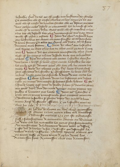 Historizovaná iniciála P: Liják ropuch, žab a havěti od Master of the Geneva Boccaccio