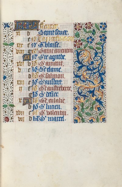 Kniha hodin Použití Rouen: fol. 2r, c. 1470. od Master of the Geneva Latini