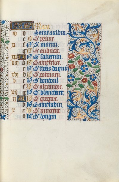 Kniha hodin Použití Rouen: fol. 3r, c. 1470. od Master of the Geneva Latini