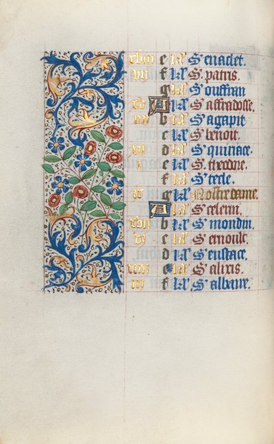 Kniha hodin Použití Rouen: fol. 3v, c. 1470. od Master of the Geneva Latini