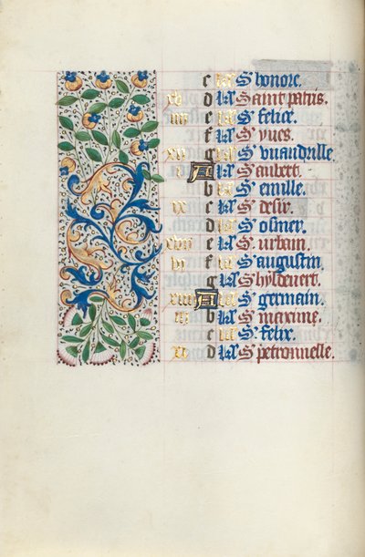 Kniha hodin Použití Rouen: fol. 5v, c. 1470. od Master of the Geneva Latini