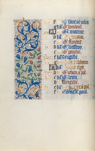 Kniha hodin Použití Rouen: fol. 6v, c. 1470. od Master of the Geneva Latini