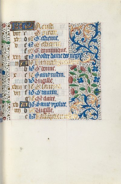 Kniha hodin Použití Rouen: fol. 8r, c. 1470. od Master of the Geneva Latini