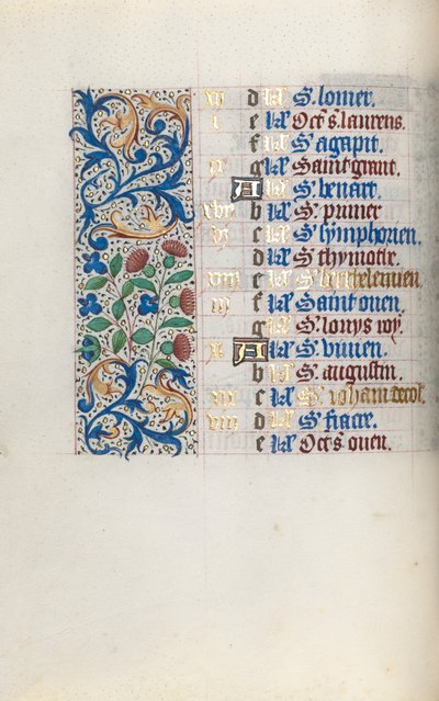Kniha hodin Použití Rouen: fol. 8v, c. 1470. od Master of the Geneva Latini
