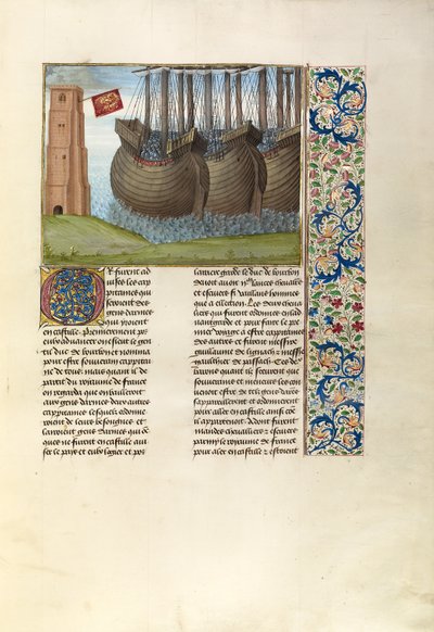 Anglická flotila ve vlámských vodách od Master of the Getty Froissart