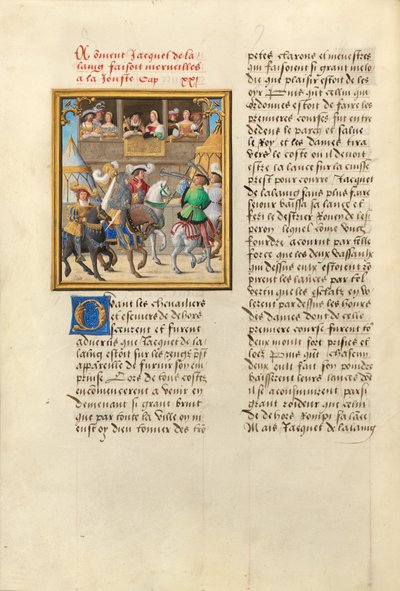 Příjezd Jacquese de Lalaing na klání s hrabaty z Maine a Saint Pol od Master of the Getty Lalaing