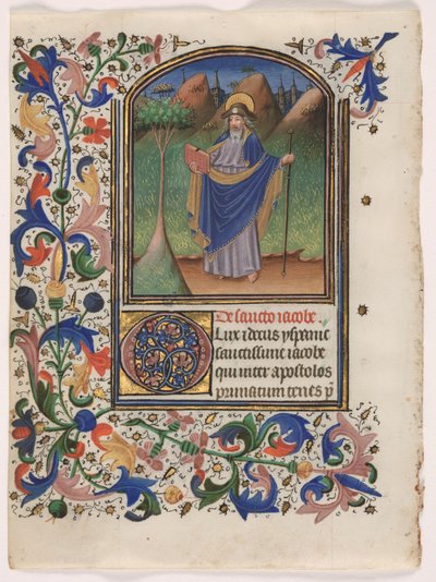 List z knihy hodin: Svatý Jakub Větší, c. 1440-1450. od Master of the Gold Scrolls