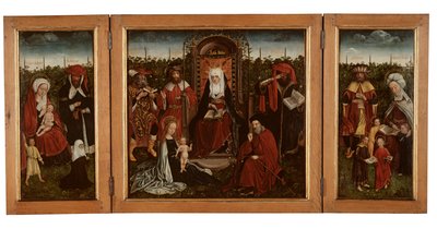 The Poortakker Triptych, cca 1500-10 (olej na panelu) od Master of the Holy Family of St. Anne