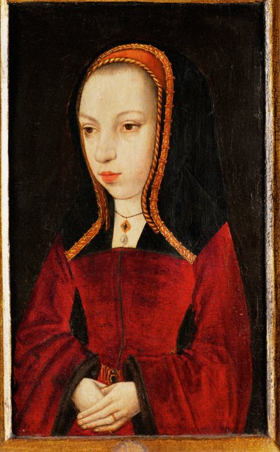 Markéta Rakouská, arcivévodkyně, dcera císaře Maxmiliána I., místodržící v Nizozemí ... od Master of the Legend of St.Priest