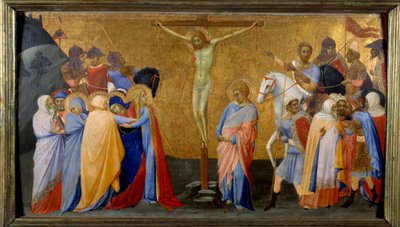 Ukřižování Detrempe Mistra Madony De San Pietro d