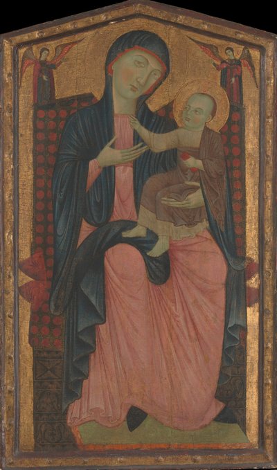 Madonna a dítě na trůn. od Master of the Magdalen