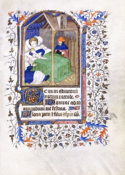 Narození Páně, kolem 1430-1440 od Master of the Munich Golden Legend