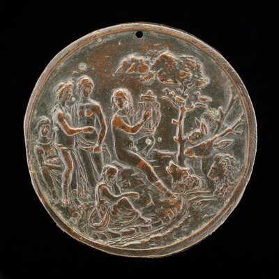 Orpheus Playing to the Animals, čtvrtá čtvrtina 15. století. od Master of the Orpheus Legend