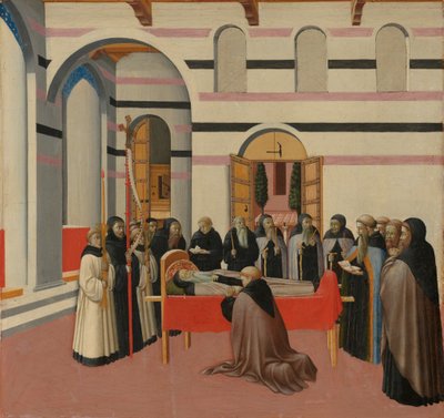 Smrt svatého Antonína, asi 1430-1435 (tempera na topolové desce) od Master of the Osservanza
