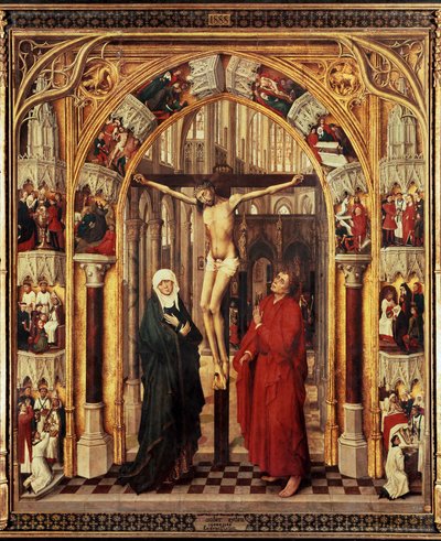 Triptych Vykoupení, střední panel: Ukřižování od Master of the Prado Redemption