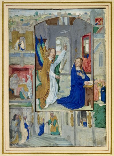 Zvěstování z knihy hodin od Master of the Prayerbook