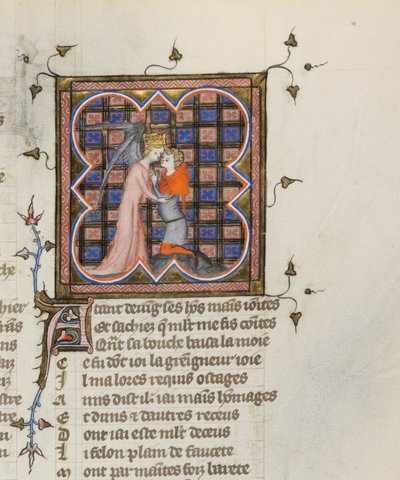 Miniatura z rukopisu Roman de la Rose od Guillaume de Lorris a Jean de Meun, 1353 od Master of the Rose novels