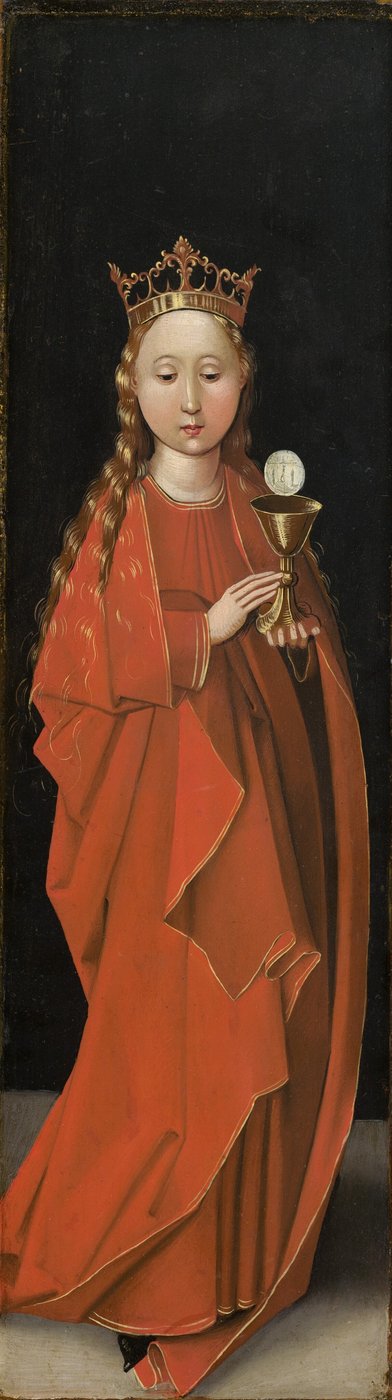 Svatá Barbora [exteriér levého křídla], c. 14801490. od Master of the Starck Triptych
