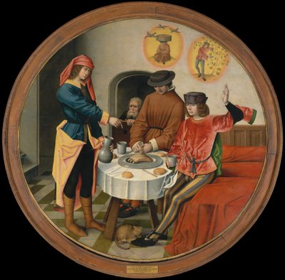 Joseph vykládající sny svých spoluvězňů. od Master of the Story of Joseph