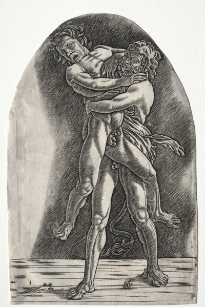 Herkules a Antaeus od Master of the Year 1515
