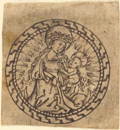 Madonna a dítě od Master with the Flower Borders