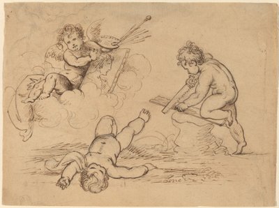 Alegorie: Čtyři Putti od Mather Brown