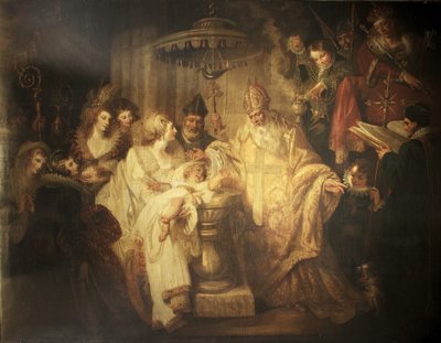 Křest Jindřicha VIII od Mather Brown