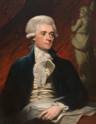 Thomas Jefferson (1743-1826) od Mather Brown