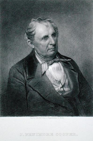 James Fenimore Cooper (1789-1851), vyrytý Henry Bryan Hall (1808-84) po daguerrotypii (rytina) od Mathew (after) Brady
