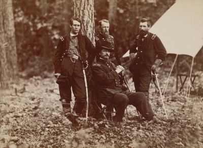 Generál W.S. Hancock a štáb od Mathew B. Brady