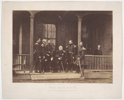 Generálporučík Scott, vrchní velitel armády Spojených států, a štáb od Mathew B. Brady