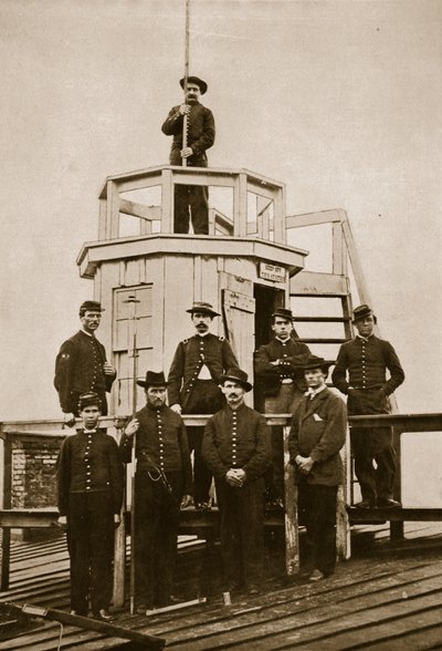 Central Signal Station, Washington, DC, 1861-65 (sépiová fotografie) od Mathew B. Brady