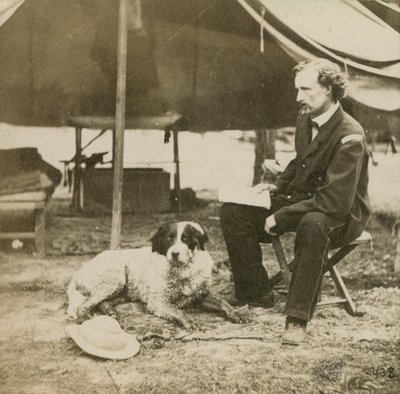 Generál Custer (1839-76) na svém velitelství, asi 1864 od Mathew B. Brady