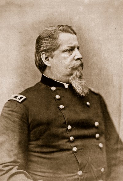 Generál Winfield Scott Hancock, 1861-65 (sépiová fotografie) od Mathew B. Brady