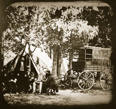 Sídlo New York Herald v terénu v Culpeper Court House, 1863 od Mathew B. Brady