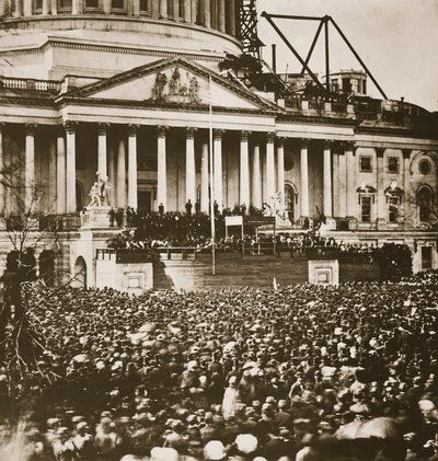 Inaugurace prezidenta Lincolna, 4. března 1861 (hlubotisk) od Mathew B. Brady