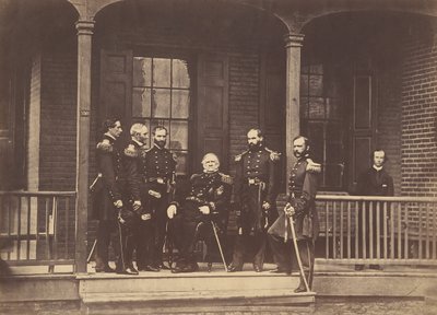 Generálporučík Scott, vrchní generál americké armády a štábu, 6. září 1861. od Mathew Brady