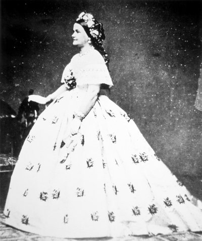 Mary Lincoln (1818-82) 1861 (černobílá fotografie) od Mathew Brady