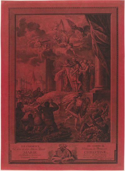 Milost císaře Josefa II. protestantům, 1783 La Clemence de Joseph II (titul na předmětu) od Mathias de Sallieth