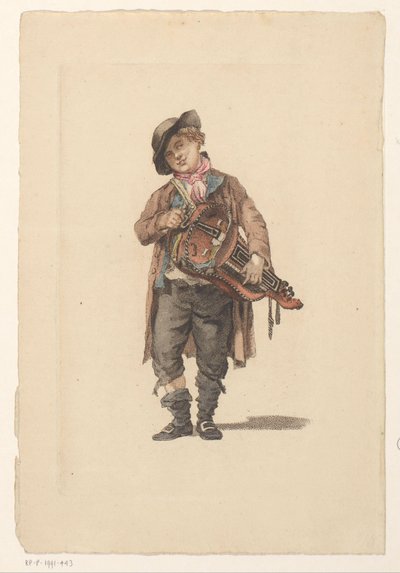 hurdy-gurdy hráč od Mathias de Sallieth