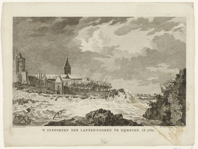 Zřícení Lappské věže v Nijmegenu, 1784 Zřícení Lappské věže v Nijmegenu. V roce 1784 (název na objektu) od Mathias de Sallieth