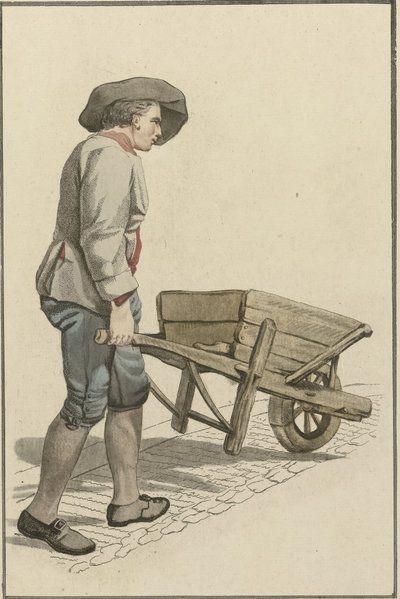 Muž s kolečkem od Mathias de Sallieth