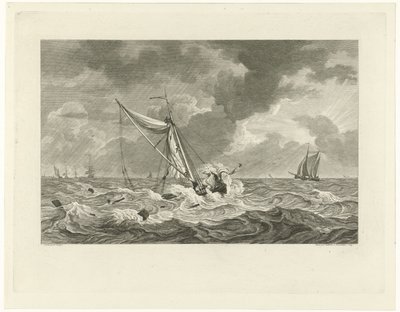 Pláže na nábřeží kapitána Klaase Ringels poblíž Texelu, 1778 od Mathias de Sallieth