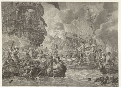 Nizozemský nájezd na Medway a zajetí královského Karla, 1667 od Mathias de Sallieth