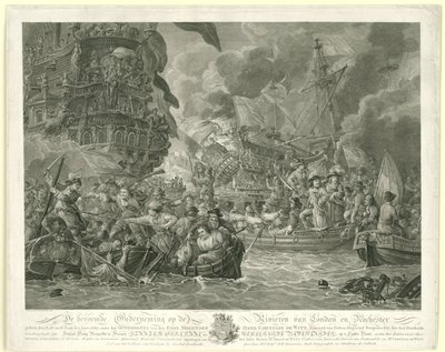 Nizozemský nájezd na Medway a zajetí královského Karla, 1667 od Mathias de Sallieth
