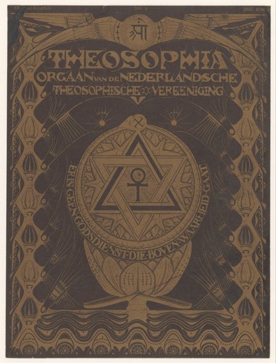 Obálka časopisu Theosophia od Mathieu Lauweriks